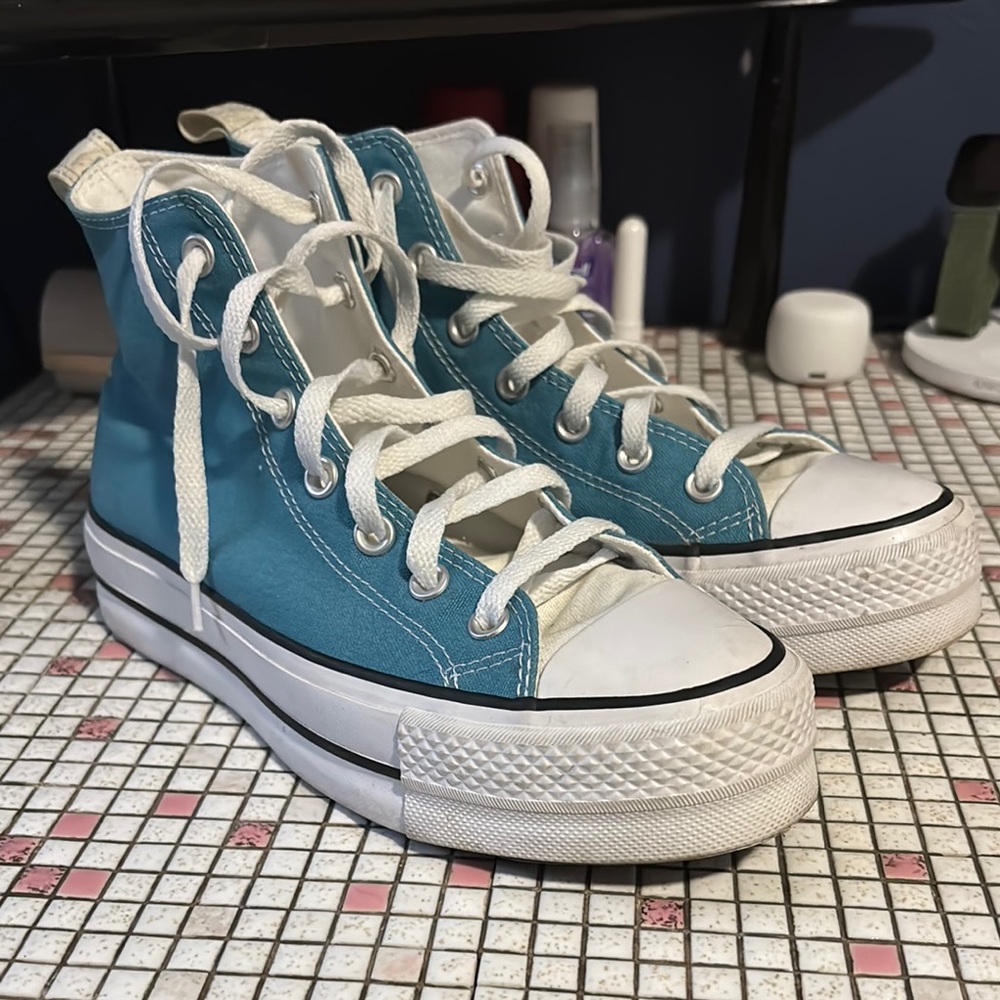 Converse Teal High-Top Sneakers